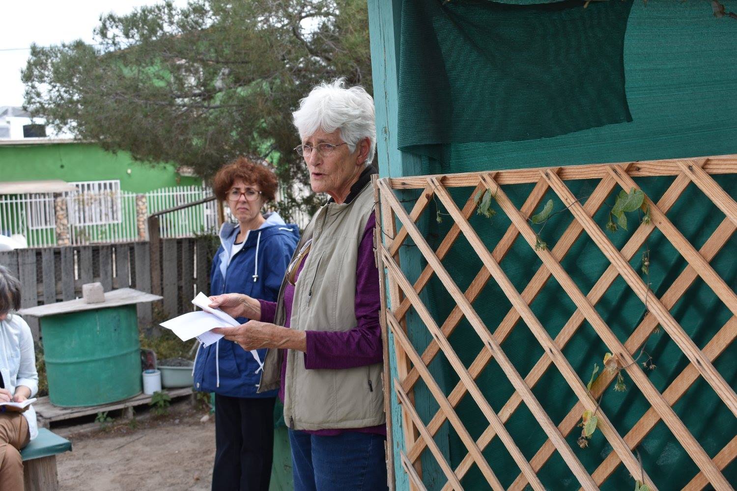 Sister Kathleen Erickson (left) with Mercy educator Brunella Bowditch (Georgian Court University) at Casa Tabor in Juarez, Mexico.