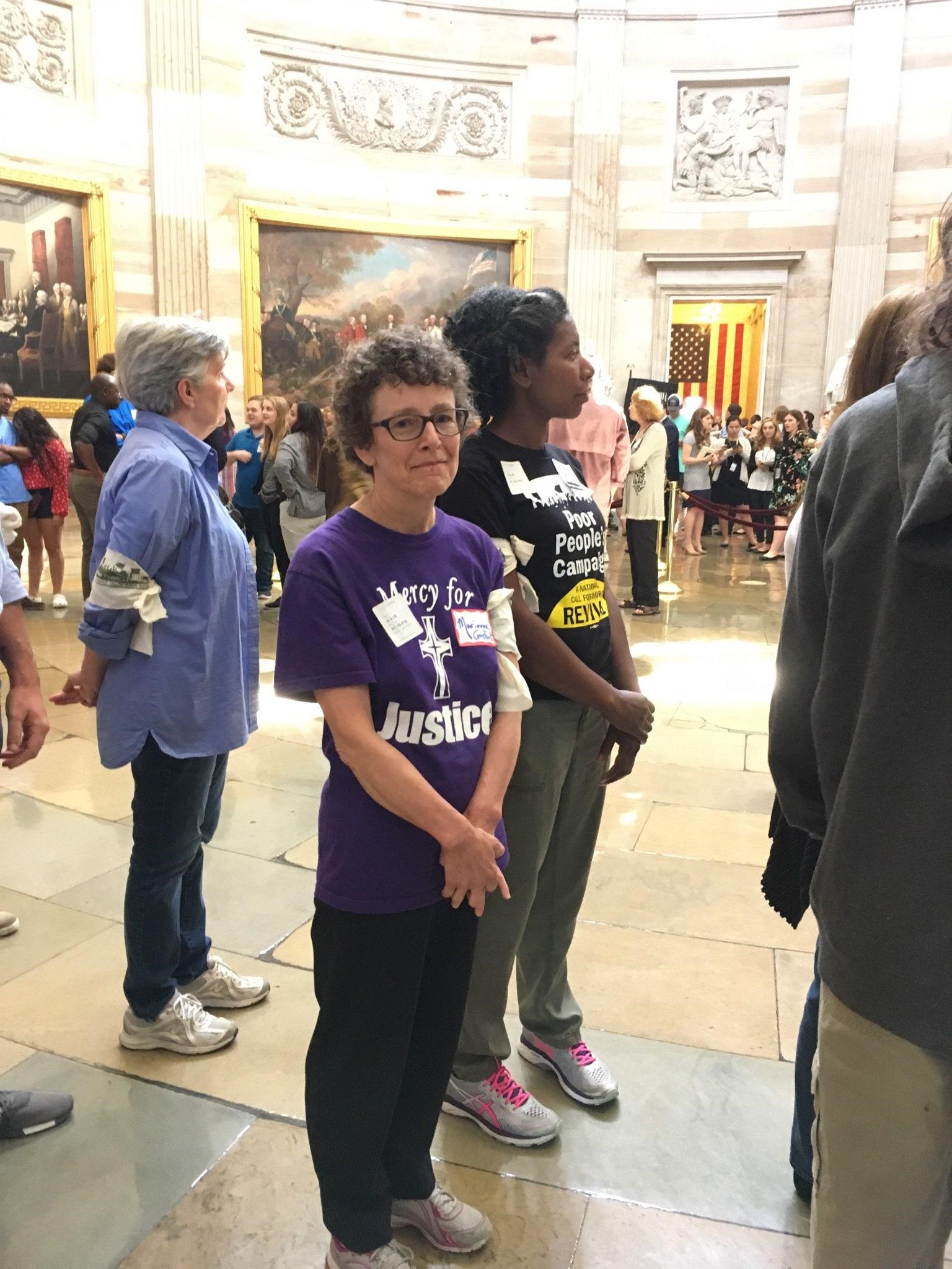 Marianne joined in an act of civil disobedience at the U.S. Capitol as part of the Poor People’s Campaign.