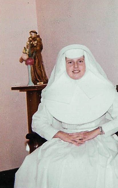 Sister Kay on a “Visiting Sunday” in 1960. At the time sisters received monthly visits from their families at the convent.