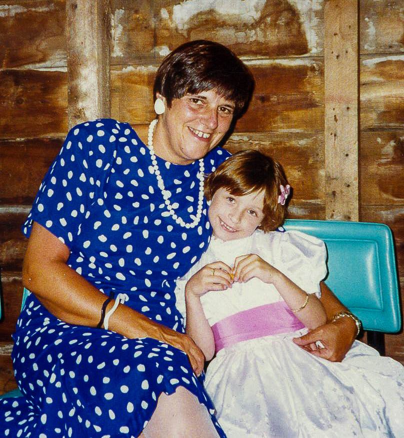 Sister Mary Ann and Barbara at a 1991 family wedding.