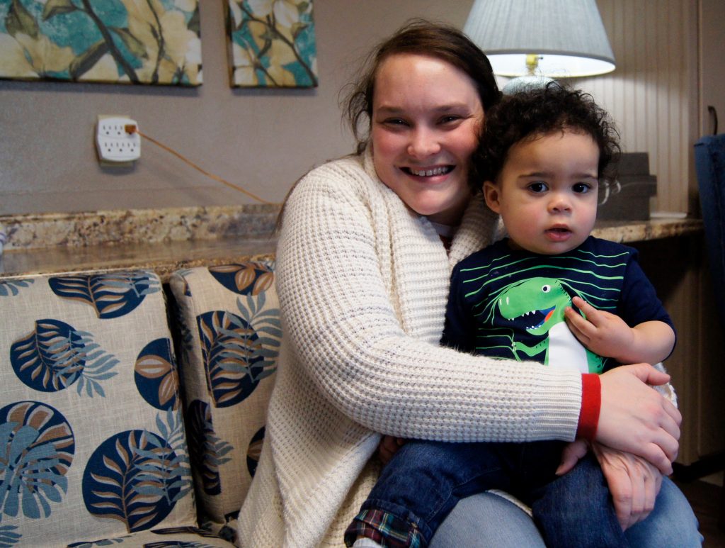 Sarah and her son Jude took part in the Bethlehem House Aftercare Program. She plans to obtain a teaching degree. 