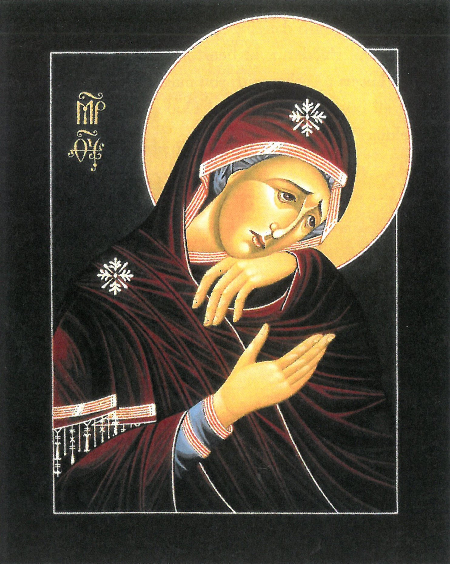 An Icon image of Our Lady of Sorrows