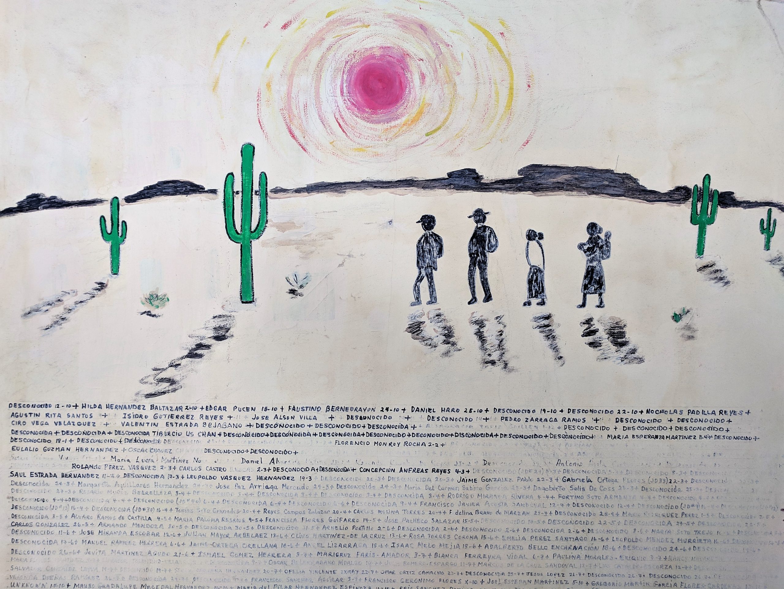 One of the murals on the wall of the home of Sister Betty Campbell and Father Peter Hinde in Ciudad Juárez.